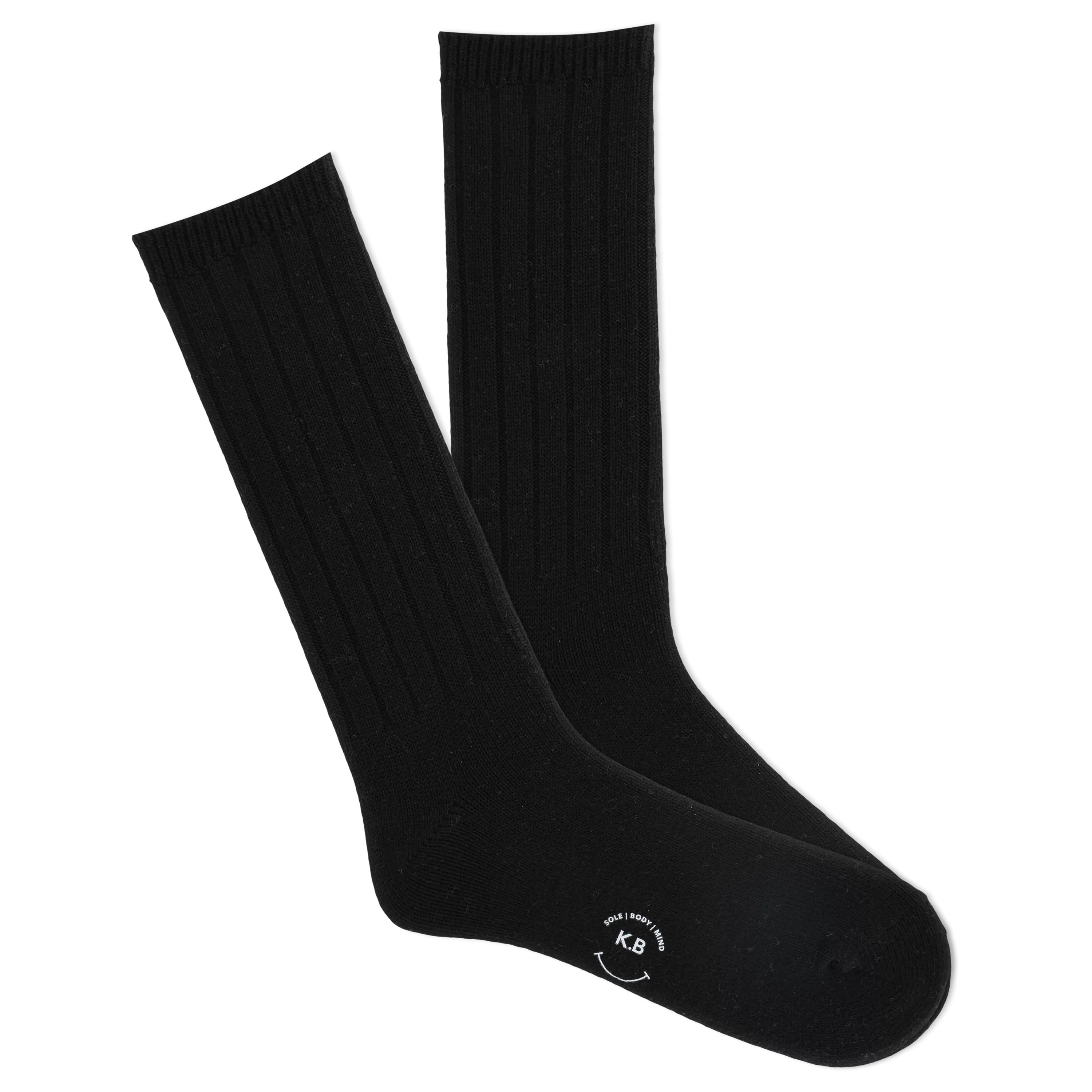 K.Bell Men's Classic Comfort Fit Ribbed Crew Sock