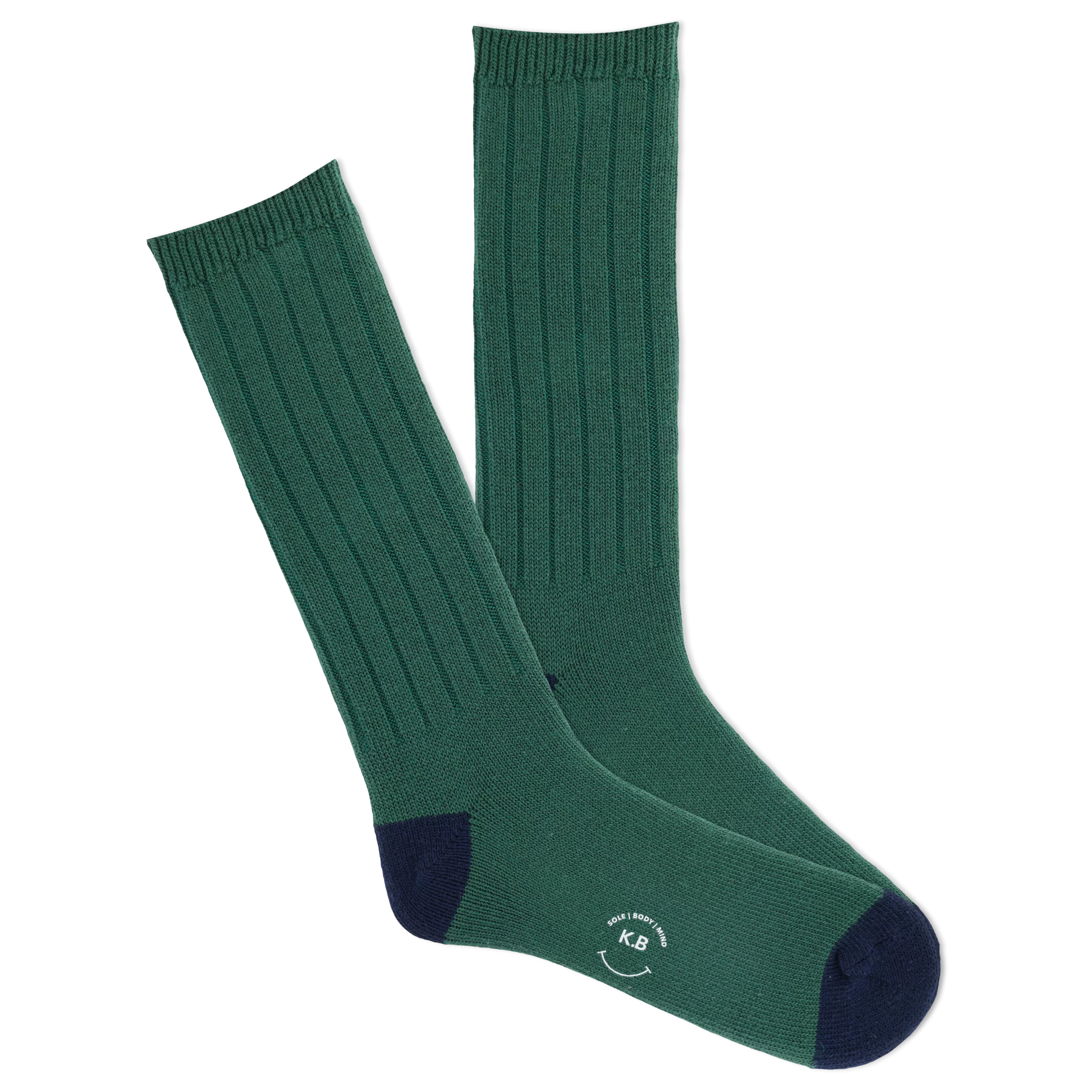 K.Bell Men's Classic Comfort Fit Ribbed Crew Sock