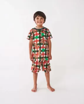 Kip & Co Gingerbread Organic Cotton SS Tee & Short PJ Set