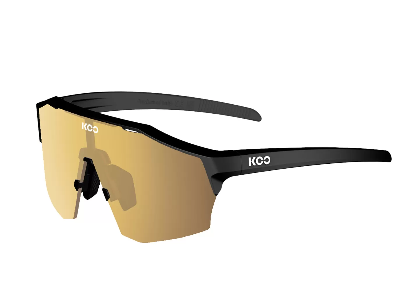 KOO Alibi Cycling Sunglasses - Black Matte w/ Gold Lens