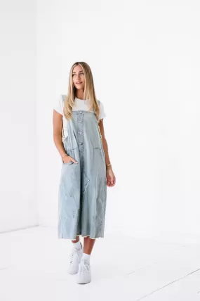 Kristin Denim Overall Dress