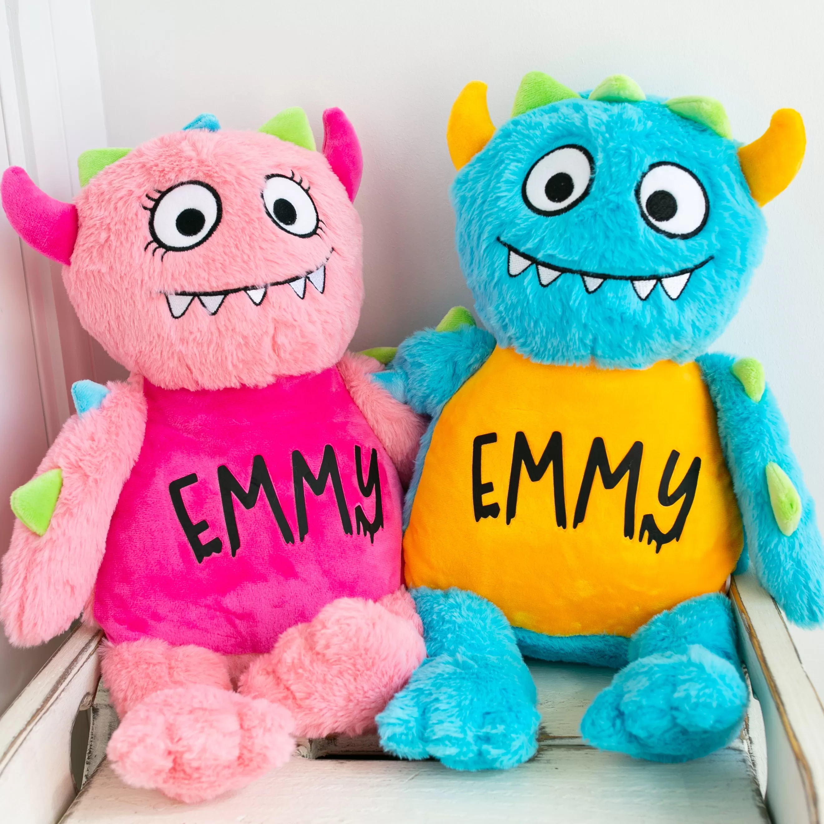 Large Personalised Blue Monster Teddy