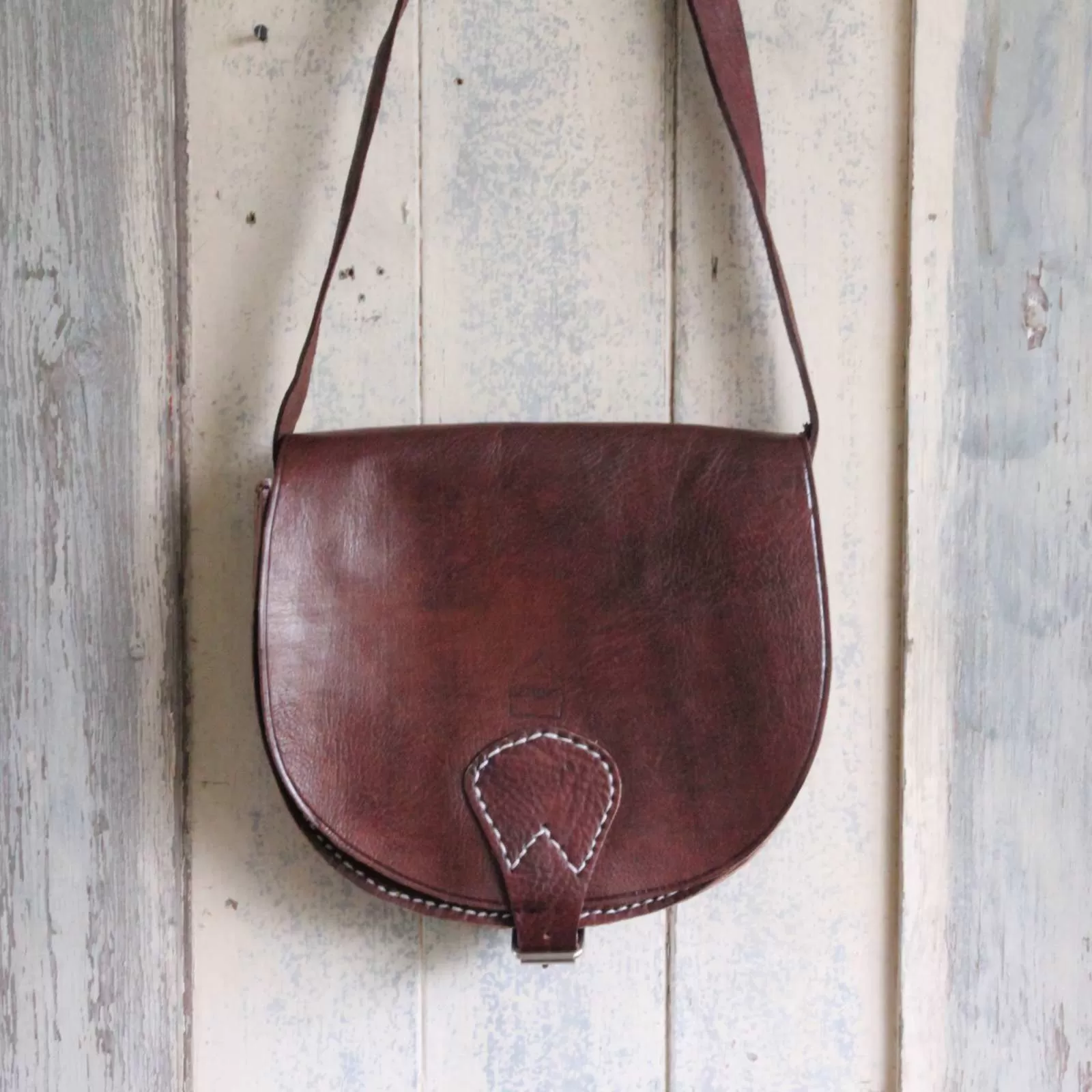 Leather Saddle Bag - Small