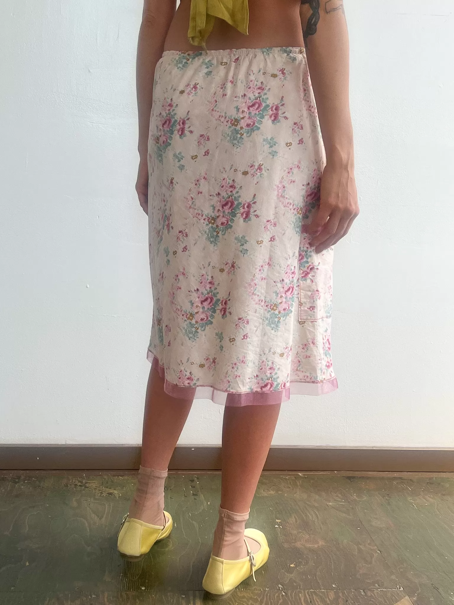 Lightweight Rose Cotton Skirt (S)