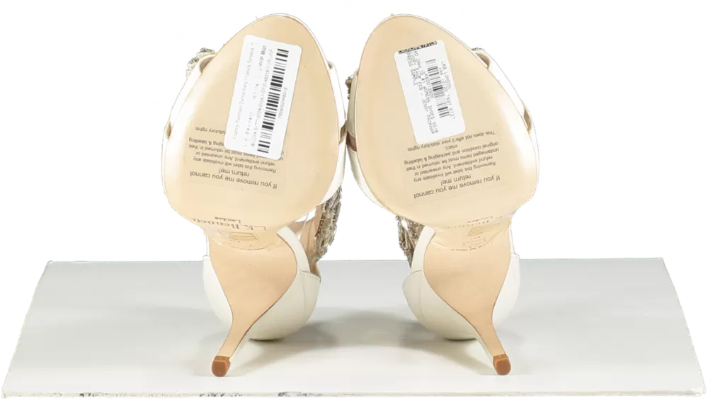 L.K.Bennett White X Jenny Packham Dahlia Ivory Crystals Sandals UK 7 EU 40 👠