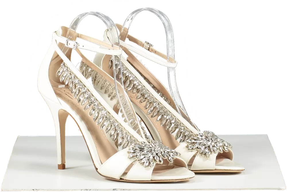 L.K.Bennett White X Jenny Packham Dahlia Ivory Crystals Sandals UK 7 EU 40 👠