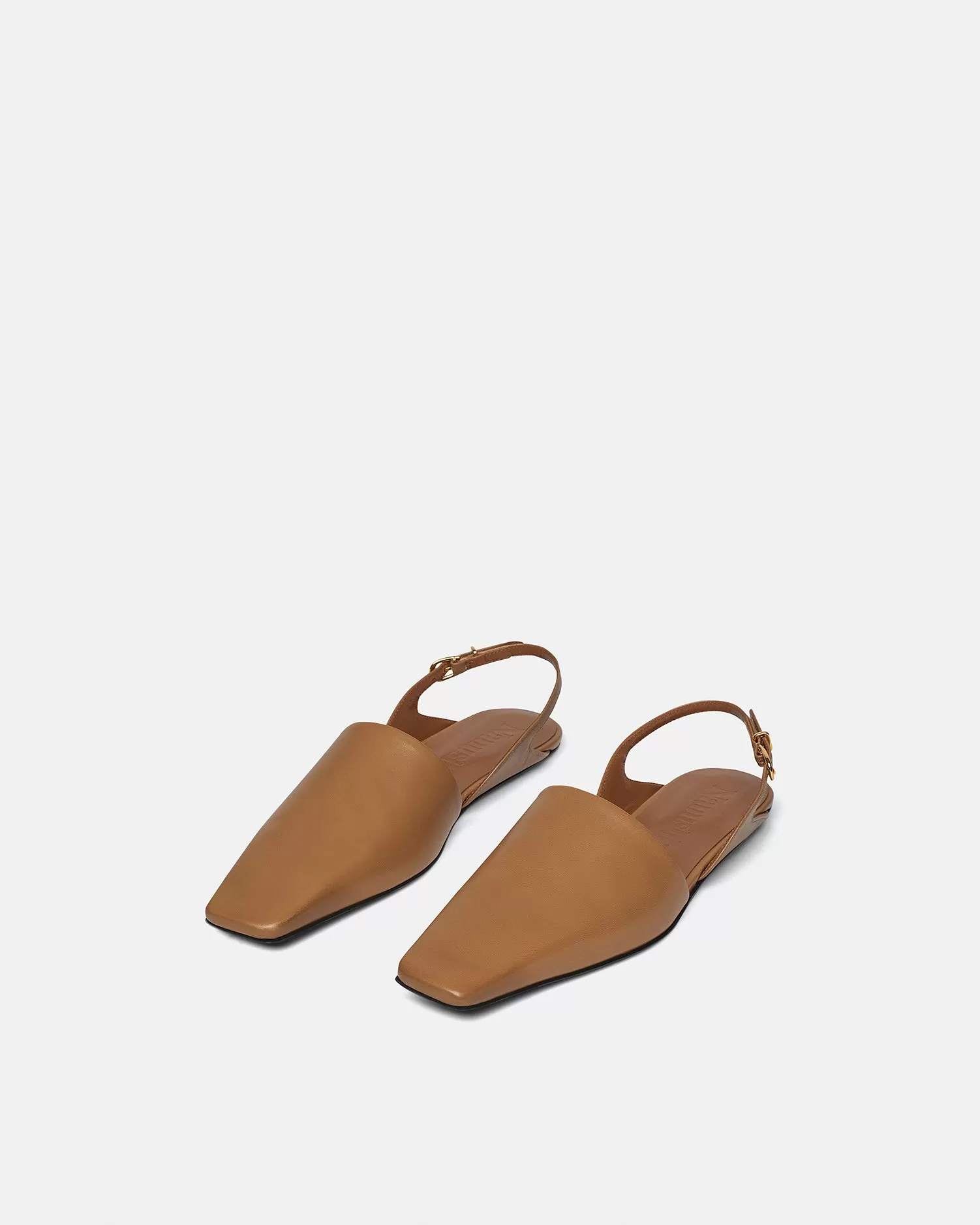 Maimu - Leather Point-Toe Flats - Nut Brown