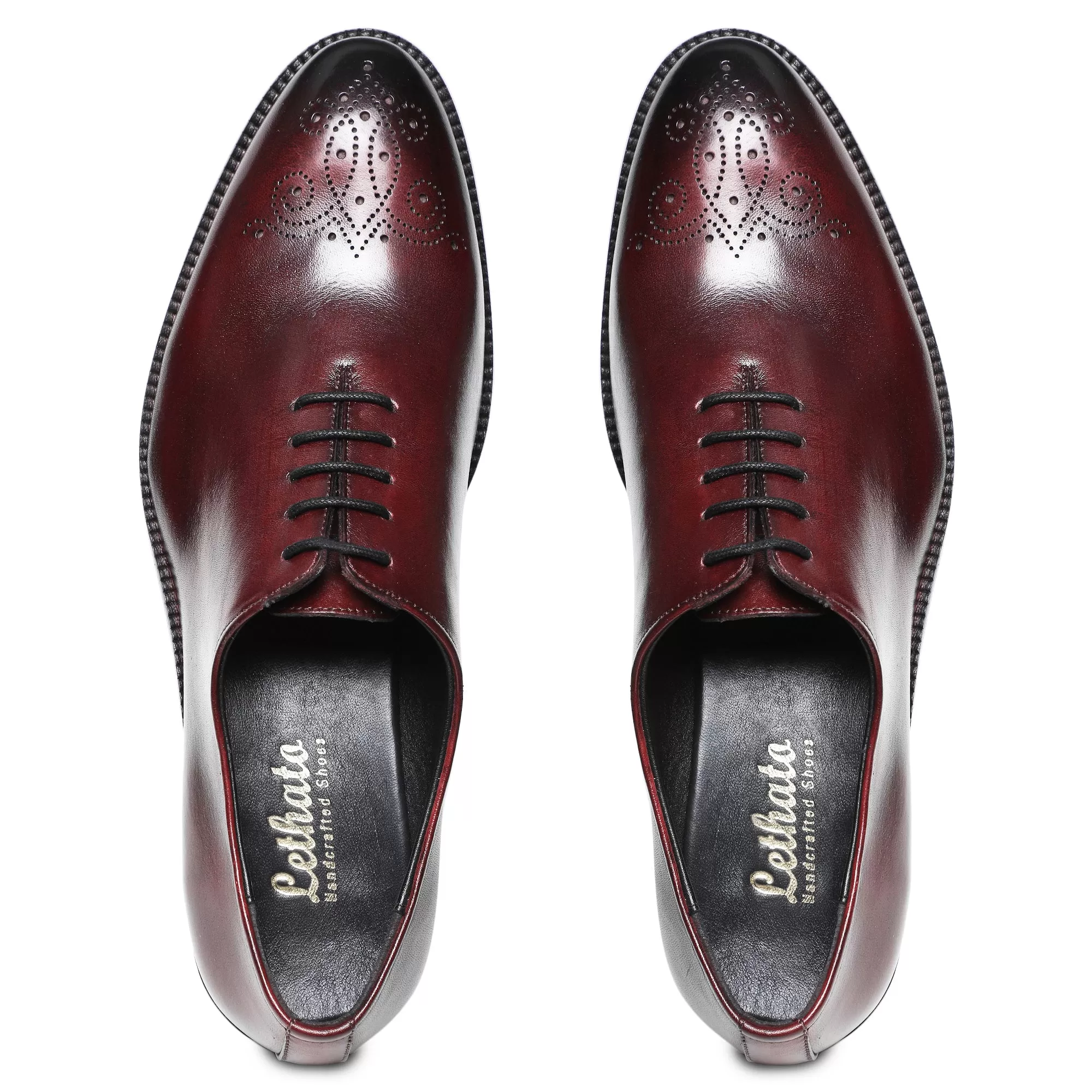 Medallion Toe Oxford- Wine Red