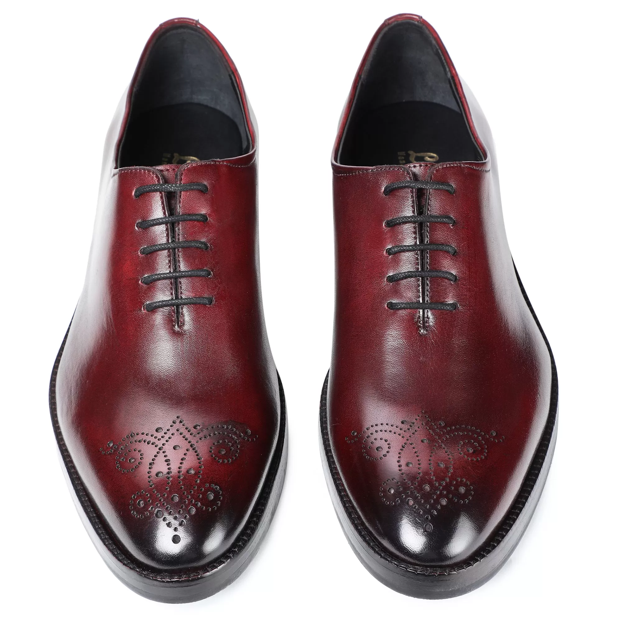 Medallion Toe Oxford- Wine Red