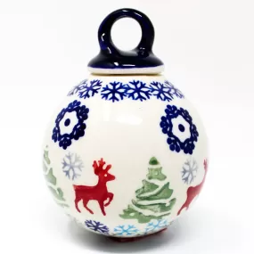 Medium Ball-Ornament in Winter Reindeer