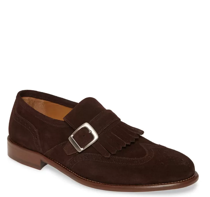 Men's Johnston & Murphy | Bryson Italian Suede Shoe | Chocolate