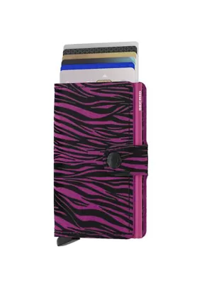 Mini Zebra Wallet - Fuchsia