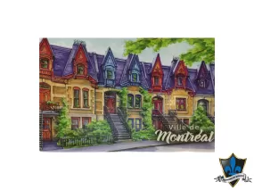 Montreal old houses wood Magnet.