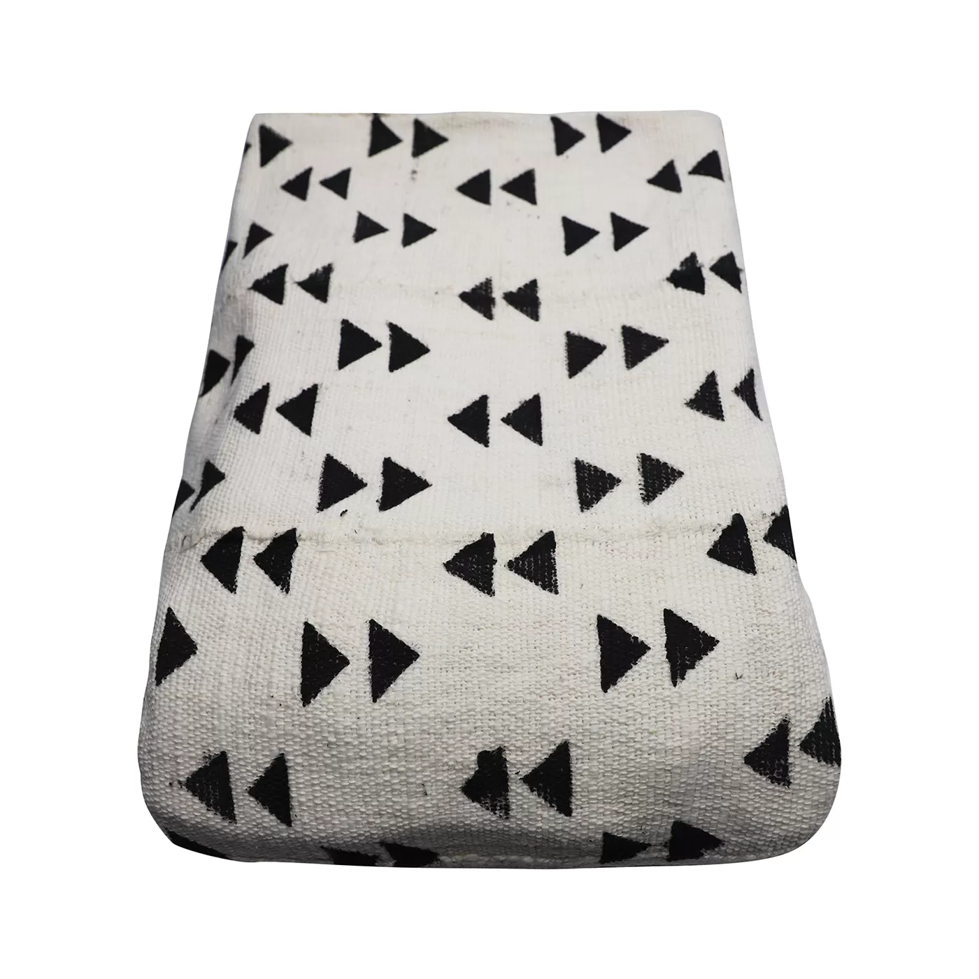 Mud Cloth Textile | Oversize Throw Blanket White