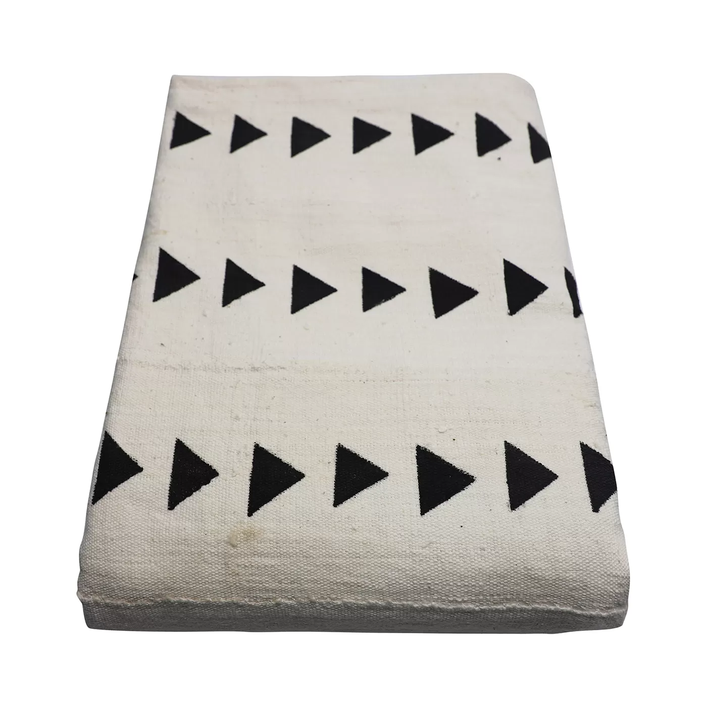 Mud Cloth Textile | Oversize Throw Blanket White