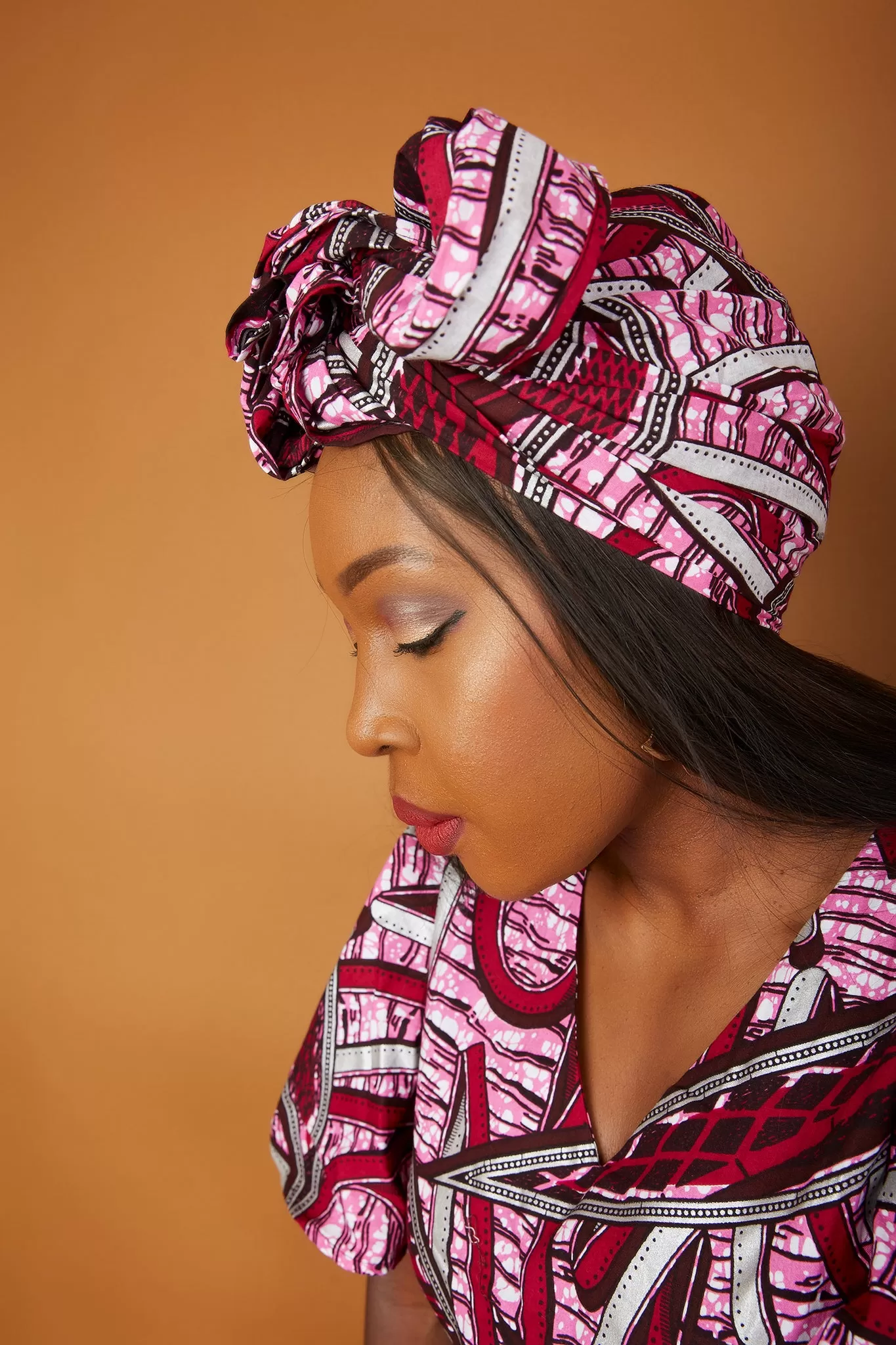 New In African Ankara Print Headwrap/Headtie - Olivia