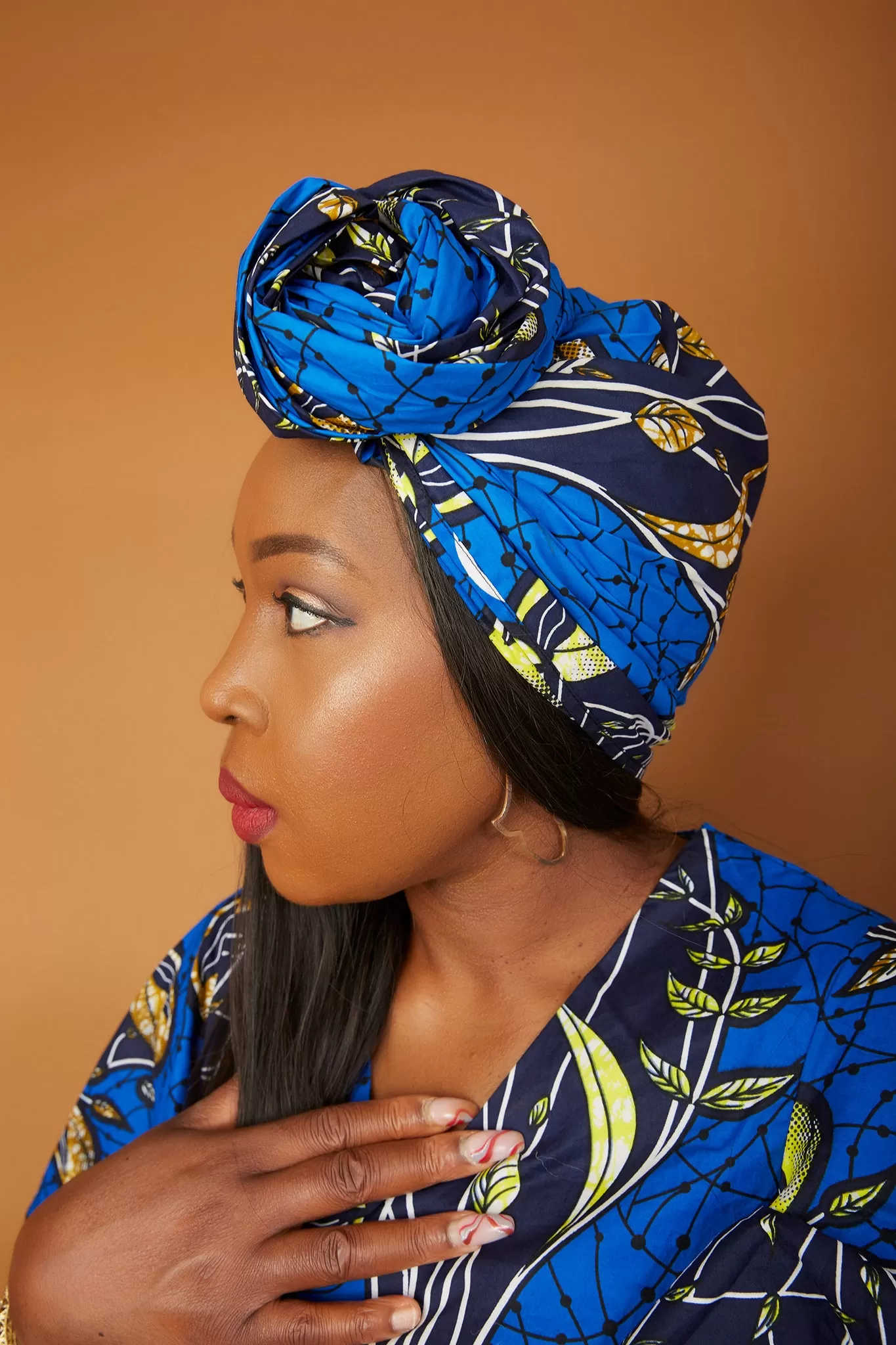 New In African Ankara Print Headwrap/Headtie - Olivia