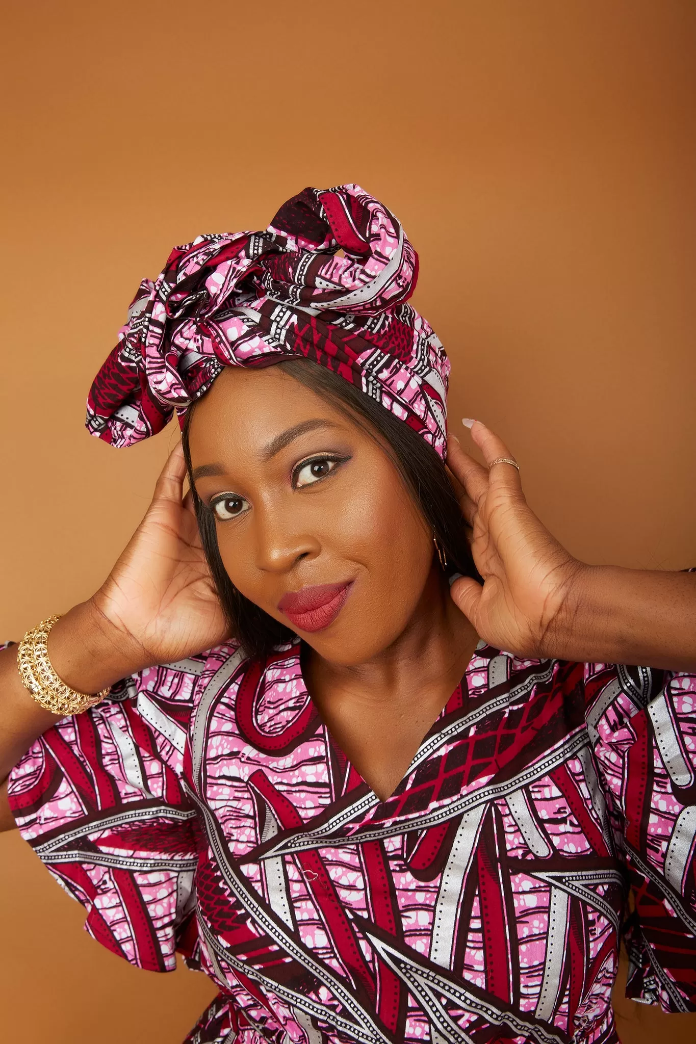 New In African Ankara Print Headwrap/Headtie - Olivia