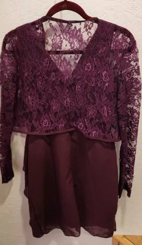 New! Internet Purchase 2PC Lacy Layered Dress w/ Bolero Jacket Size 6 Benefits Gails Tails Animal Rescue