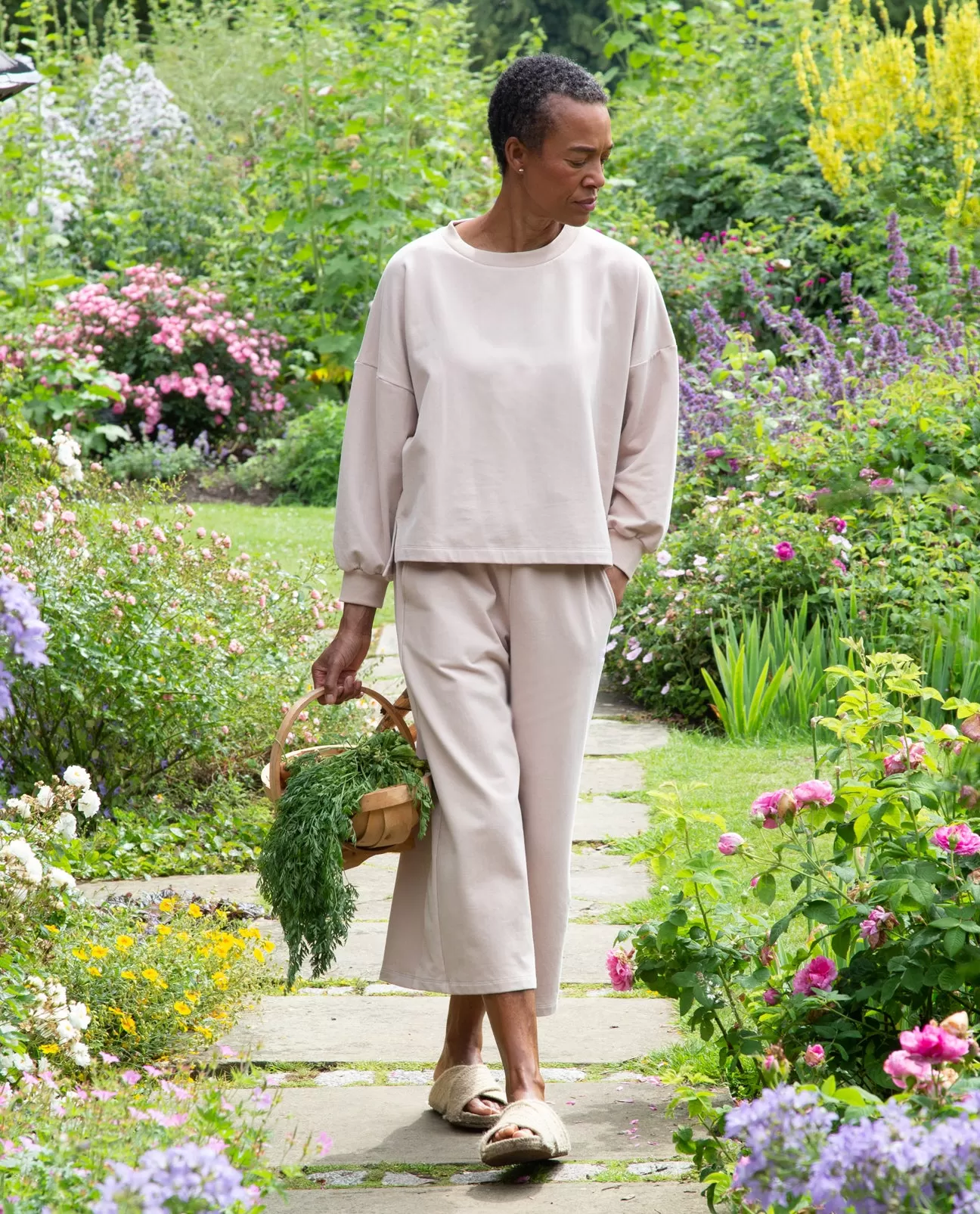 Nicky Organic Cotton Trousers In Crepe