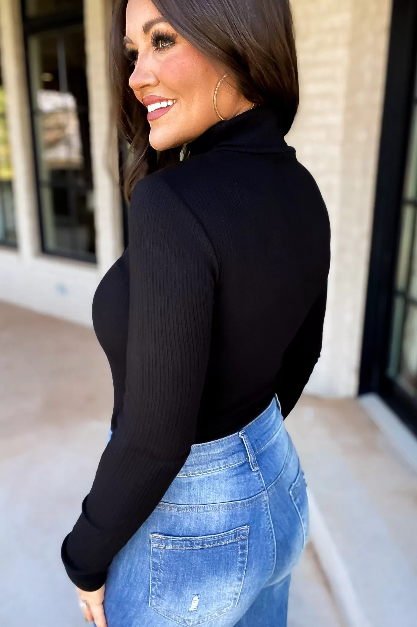 No Matter What Long-Sleeve Turtleneck Bodysuit