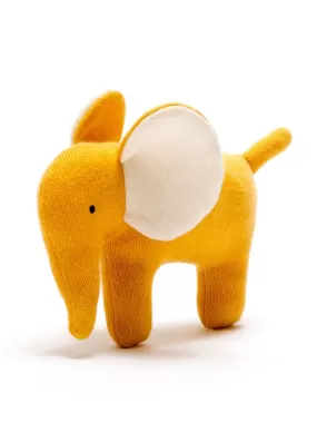 Organic Cotton Mustard Elephant Toy