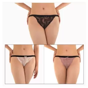 Pack of 3 Lace G-Strings Panties For Women