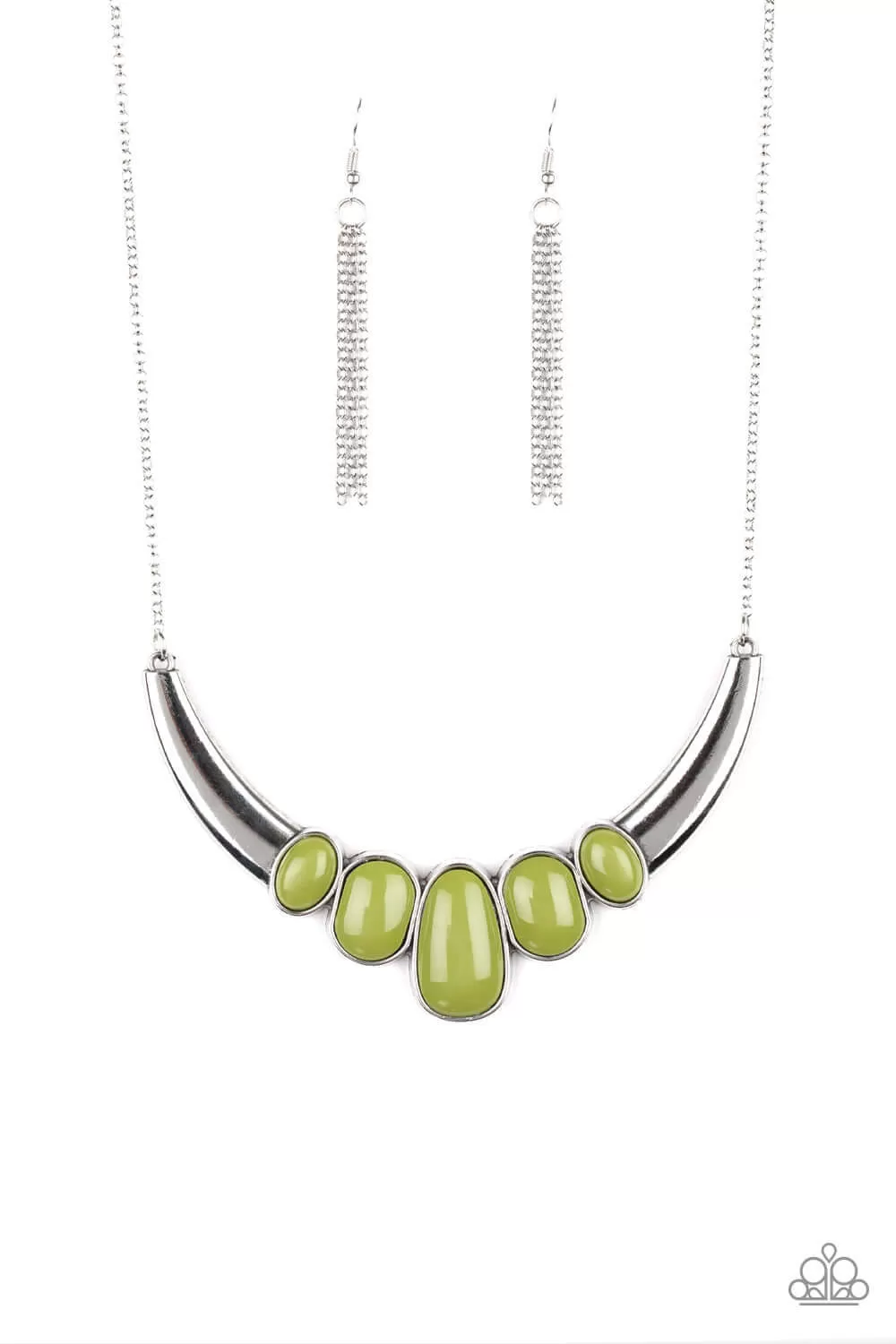 Paparazzi Accessories  - A BULL House #N849 Peg- Green Necklace