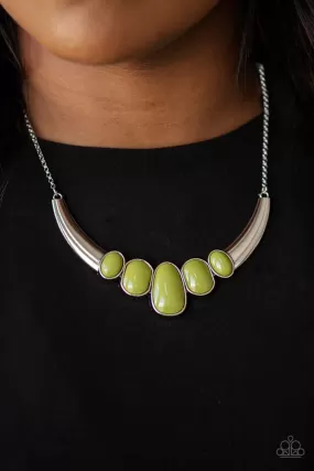 Paparazzi Accessories  - A BULL House #N849 Peg- Green Necklace