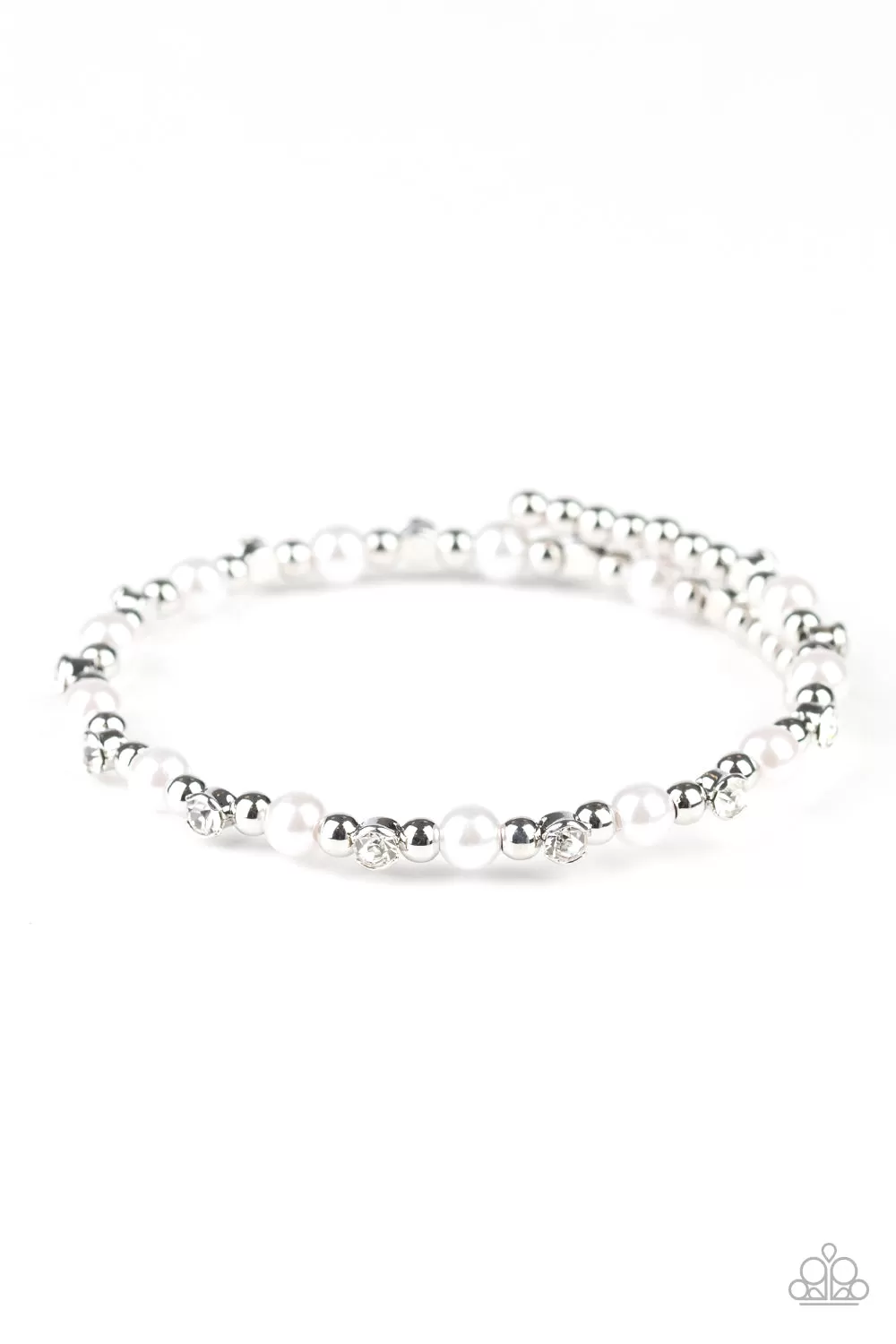 Paparazzi Bracelet ~ Decadently Dainty - White