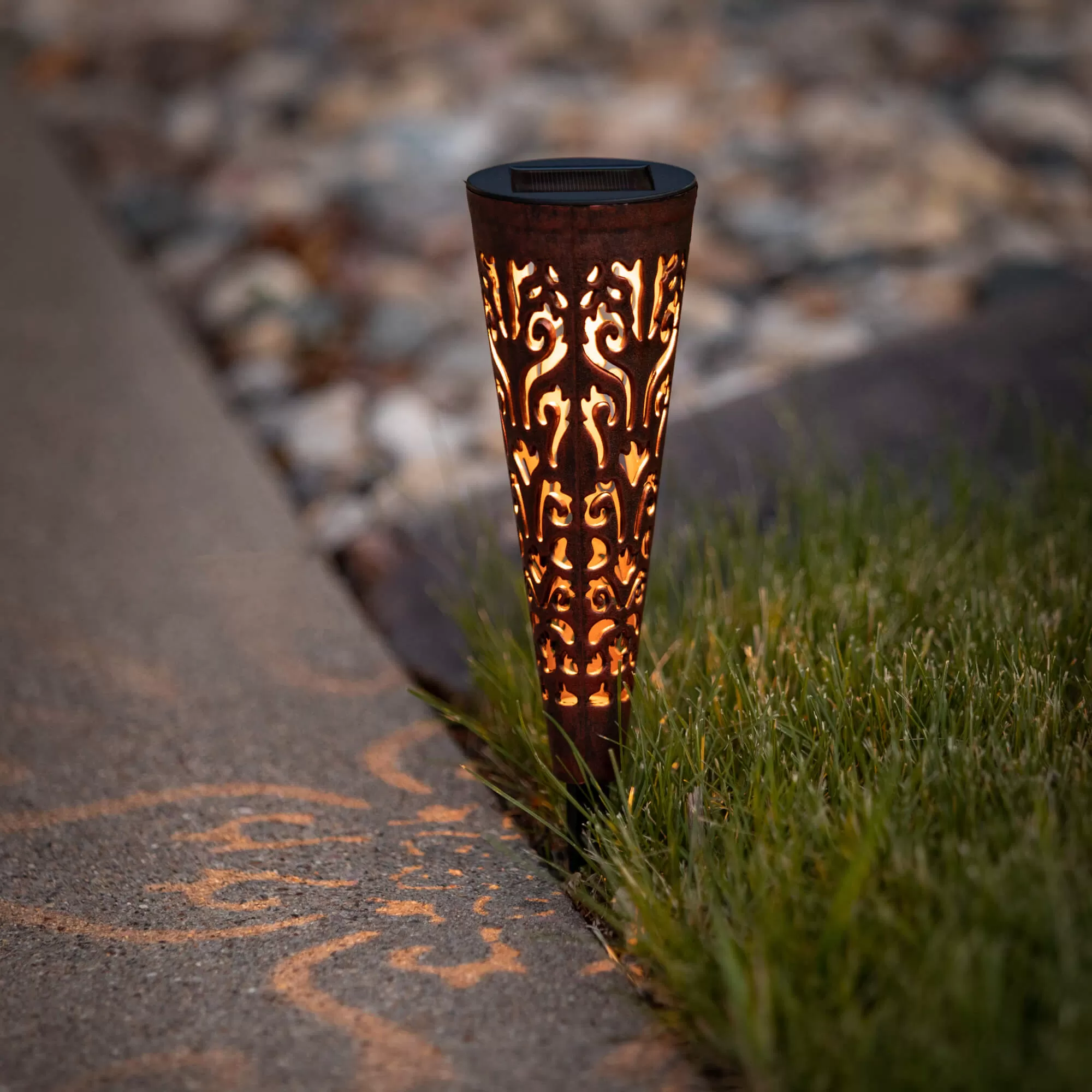 Patterned Solar Yard Stake