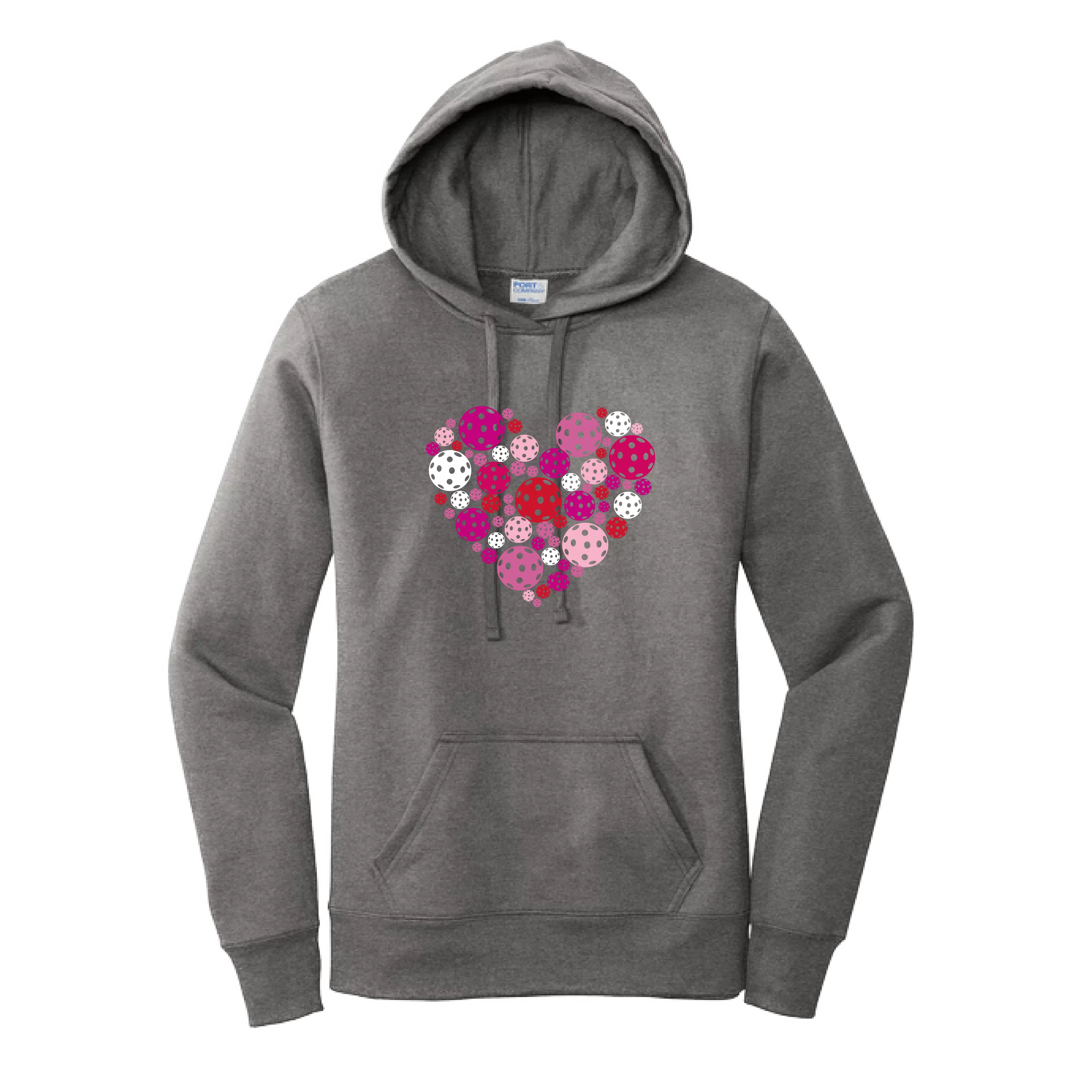 Pickleball Heart | Women’s Fitted Hoodie Pickleball Sweatshirt | 50% Cotton 50% Poly Fleece