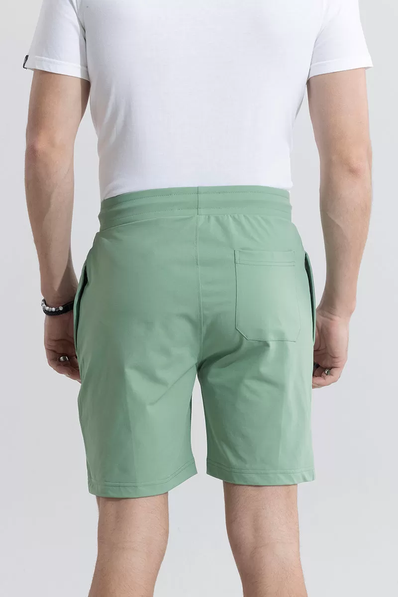 Pleated Green Shorts