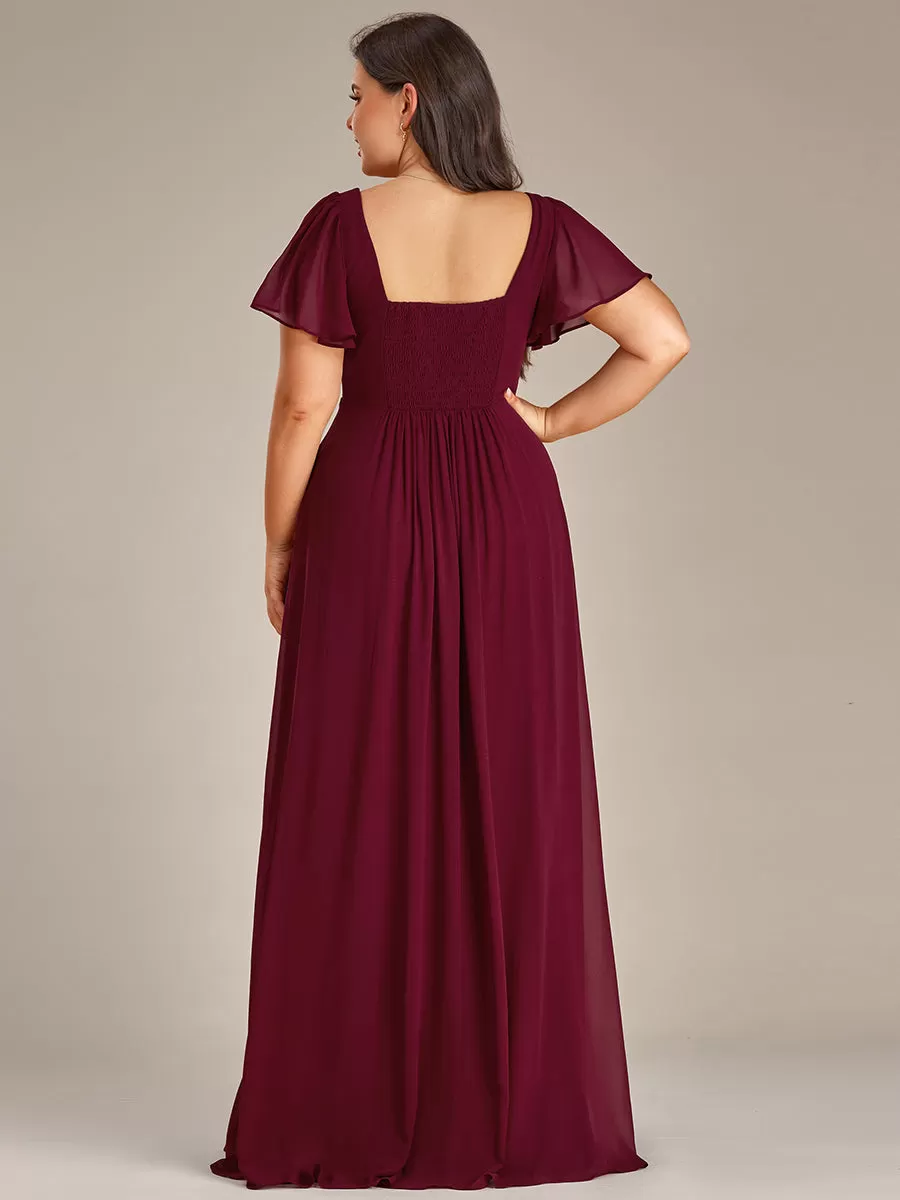 Plus Blackless Sweetheart A-Line Split Bridesmaid Dresses