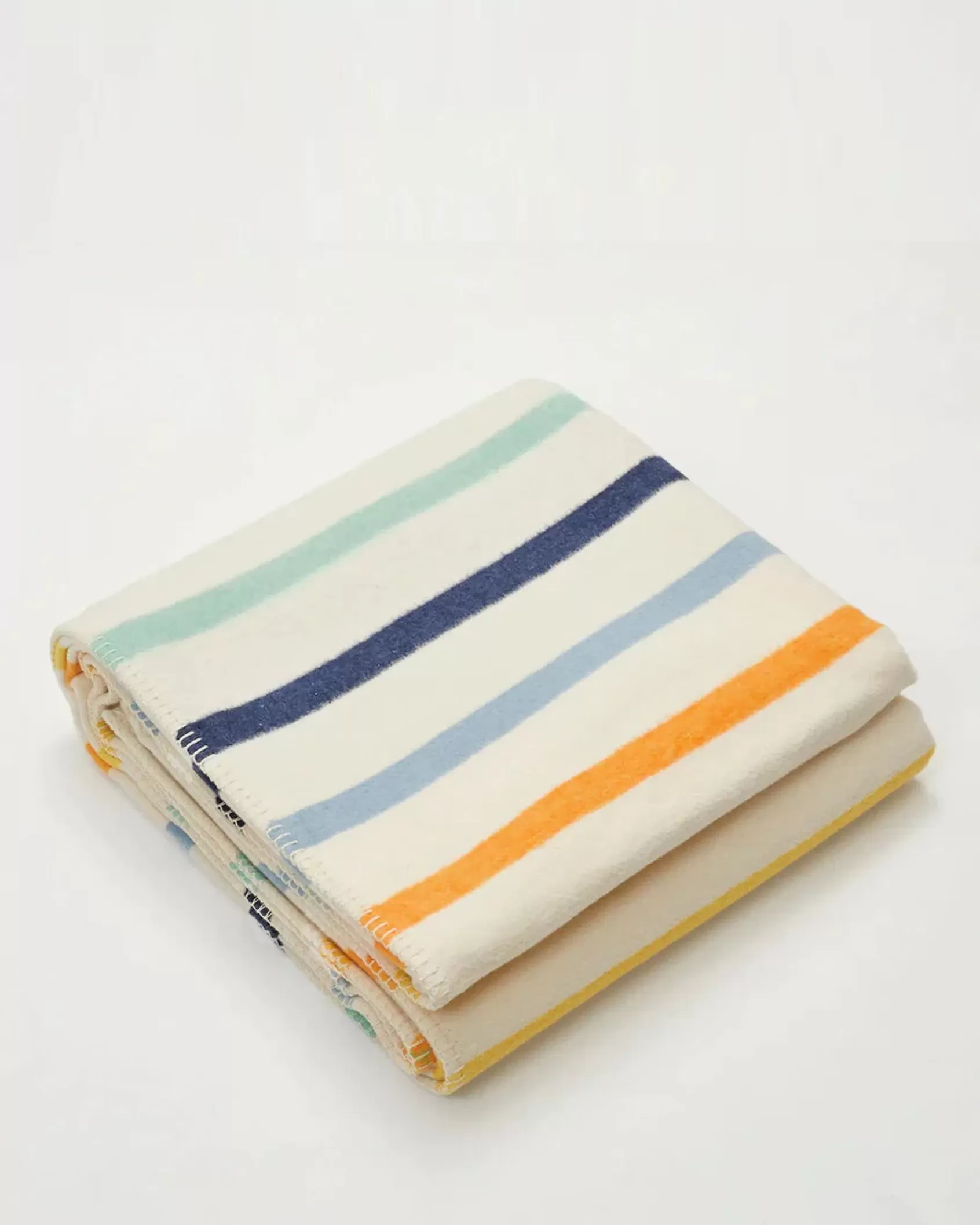 Recycled Cotton Spring Stripe Blanket