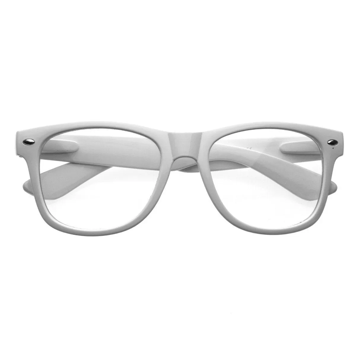 Retro Clear Lens Nerd Geek Horned Rim Glasses