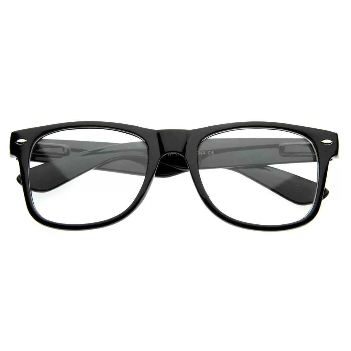 Retro Clear Lens Nerd Geek Horned Rim Glasses