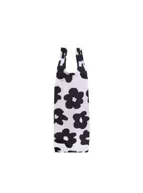 Reusable Bottle Bag (Daisies Monochrome)