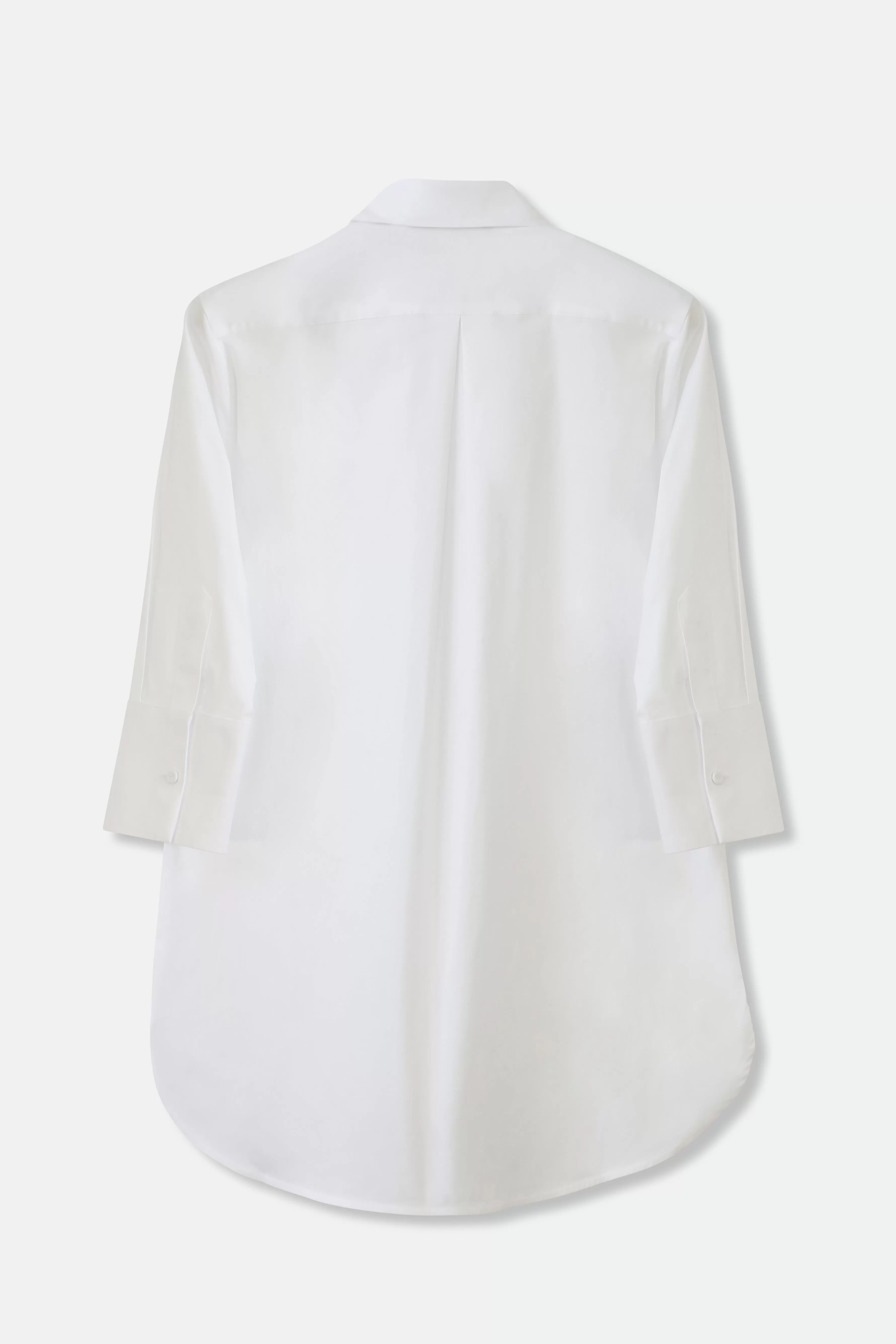 SADIE 3/4 SLEEVE SHIRT IN ITALIAN COTTON POPLIN STRETCH