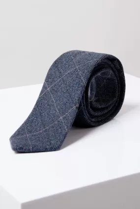 SCOTT - Blue Tweed Check Tie