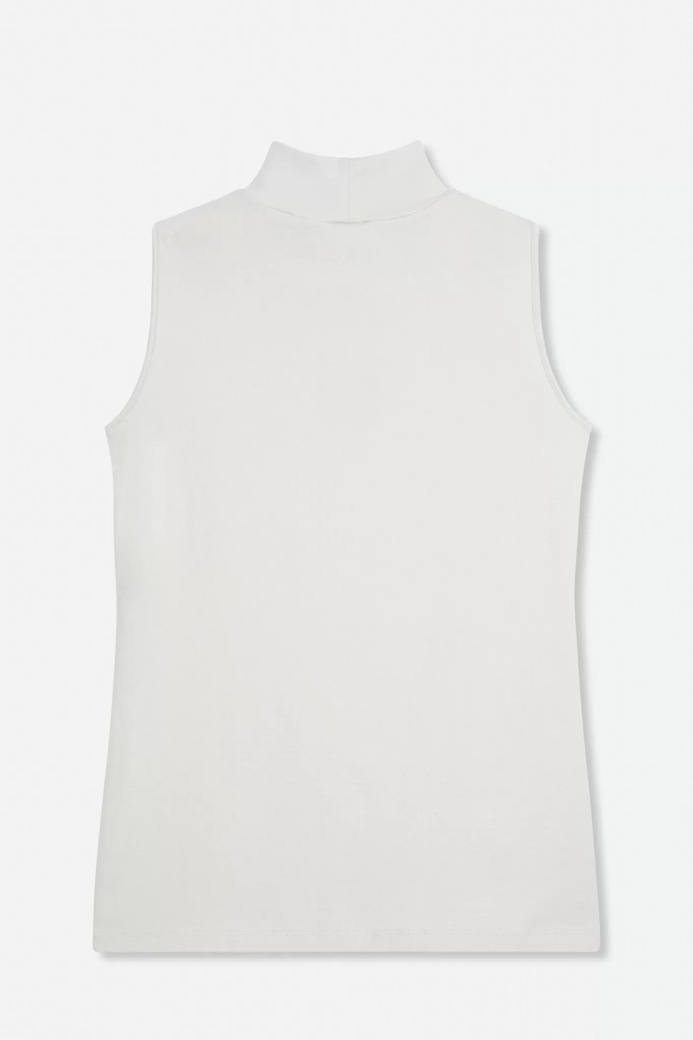 SLEEVELESS HIGH NECK IN PIMA COTTON STRETCH