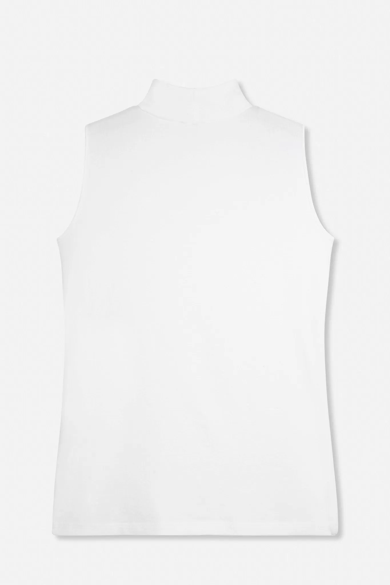 SLEEVELESS HIGH NECK IN PIMA COTTON STRETCH