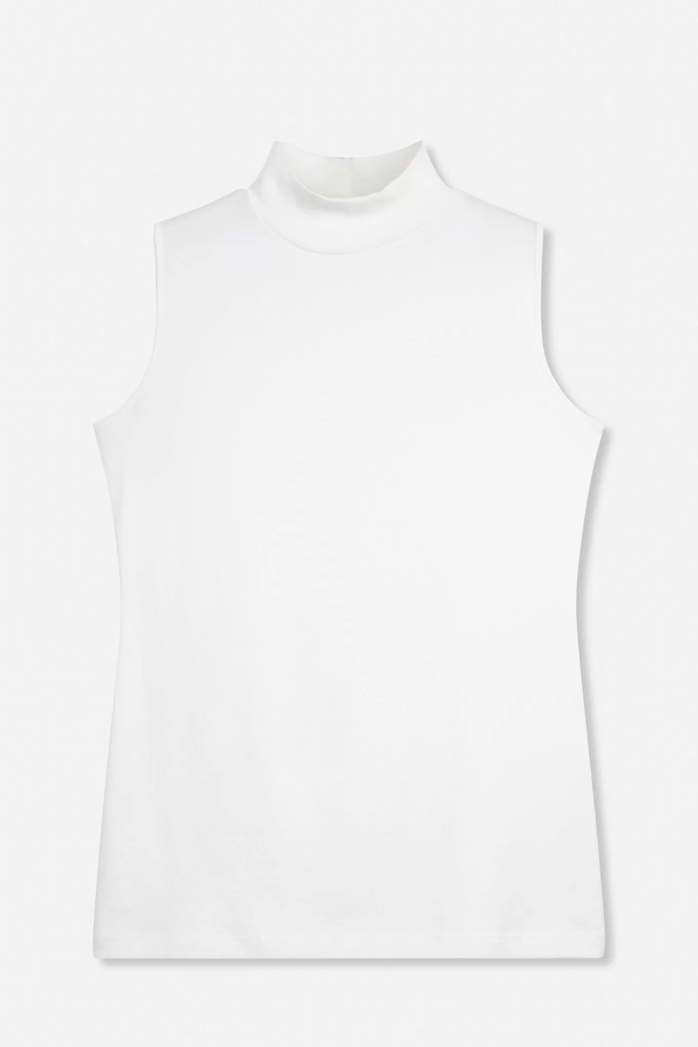 SLEEVELESS HIGH NECK IN PIMA COTTON STRETCH