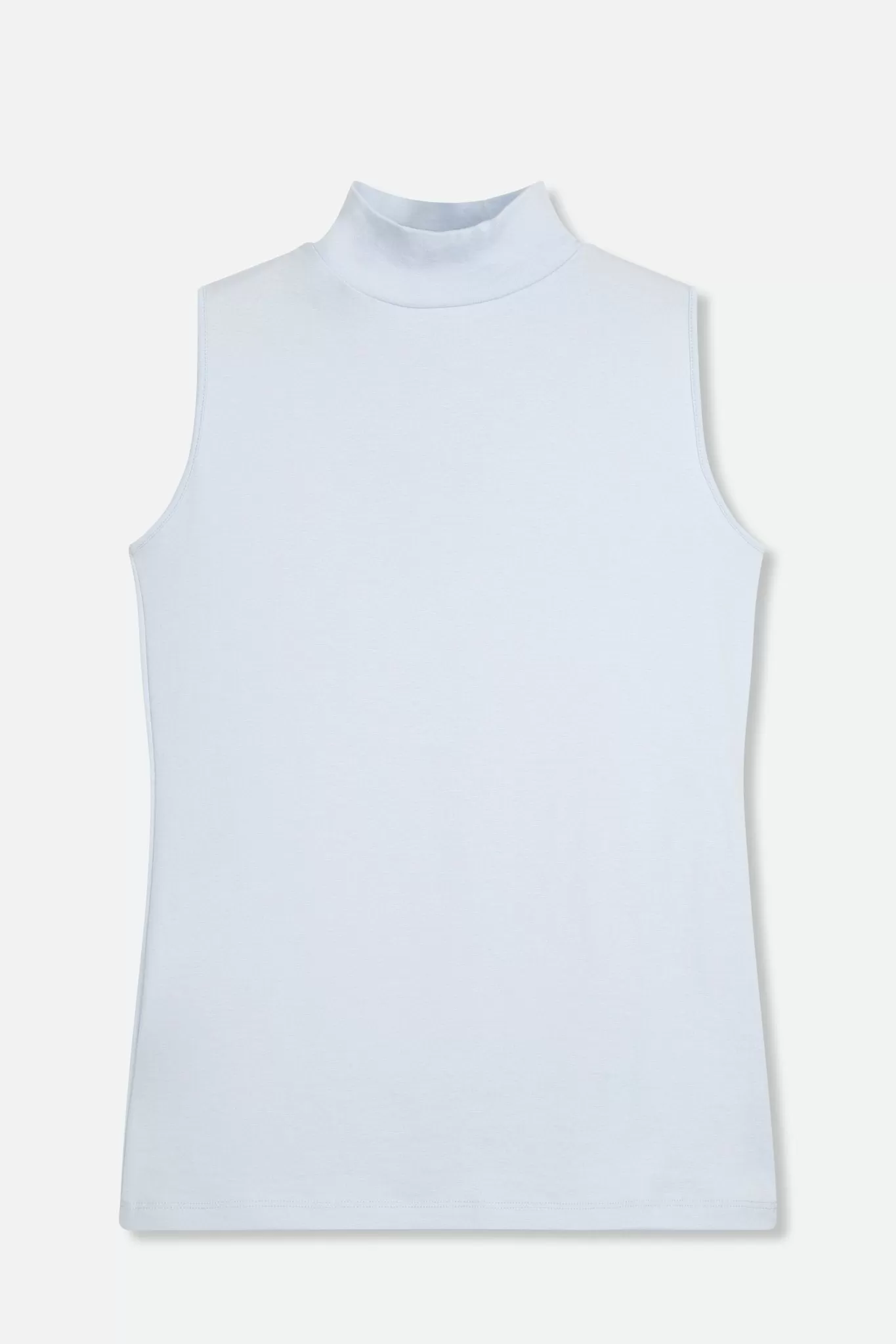 SLEEVELESS HIGH NECK IN PIMA COTTON STRETCH