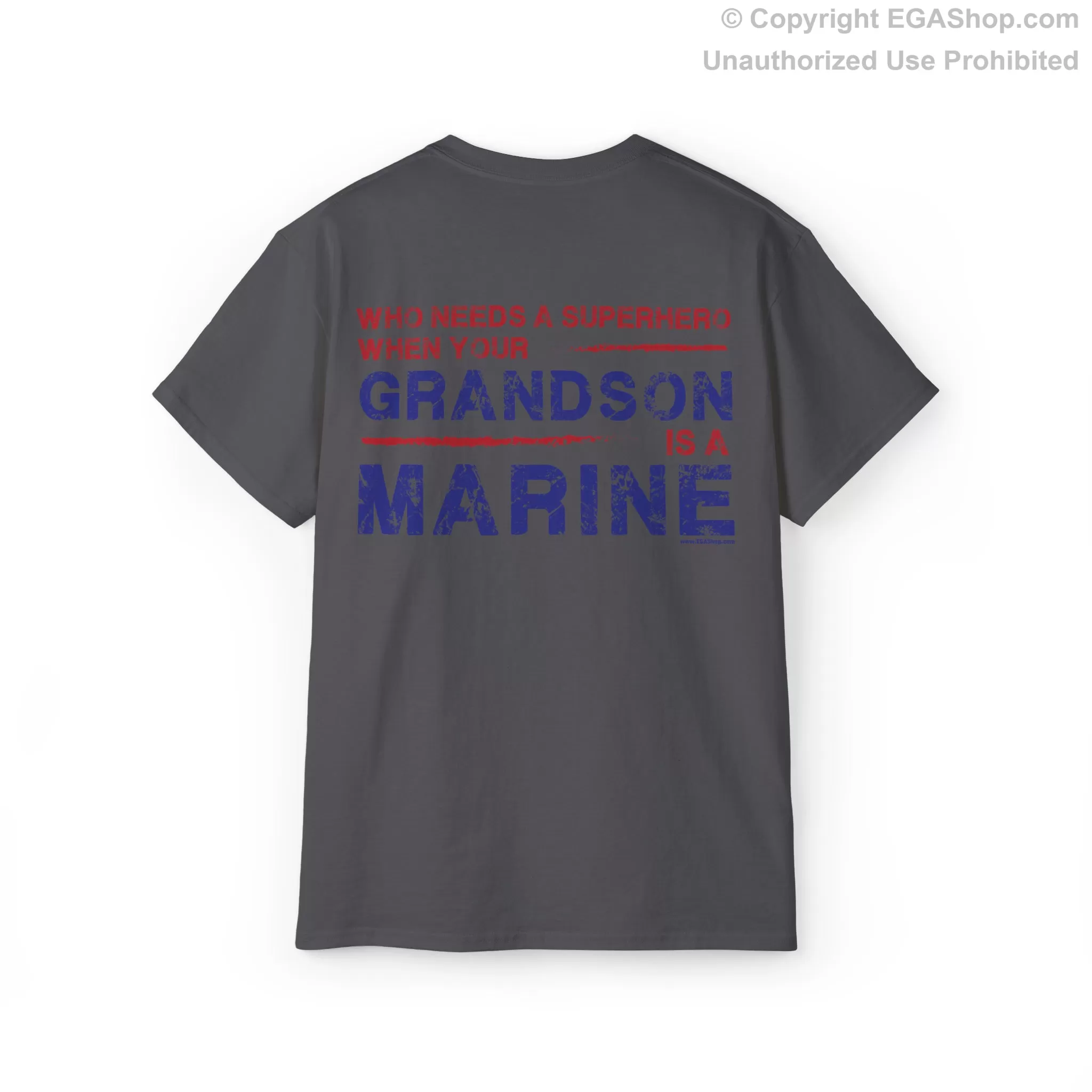 T-Shirt: Superhero, GRANDSON is a Marine (color choices)