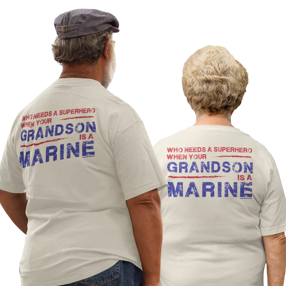 T-Shirt: Superhero, GRANDSON is a Marine (color choices)