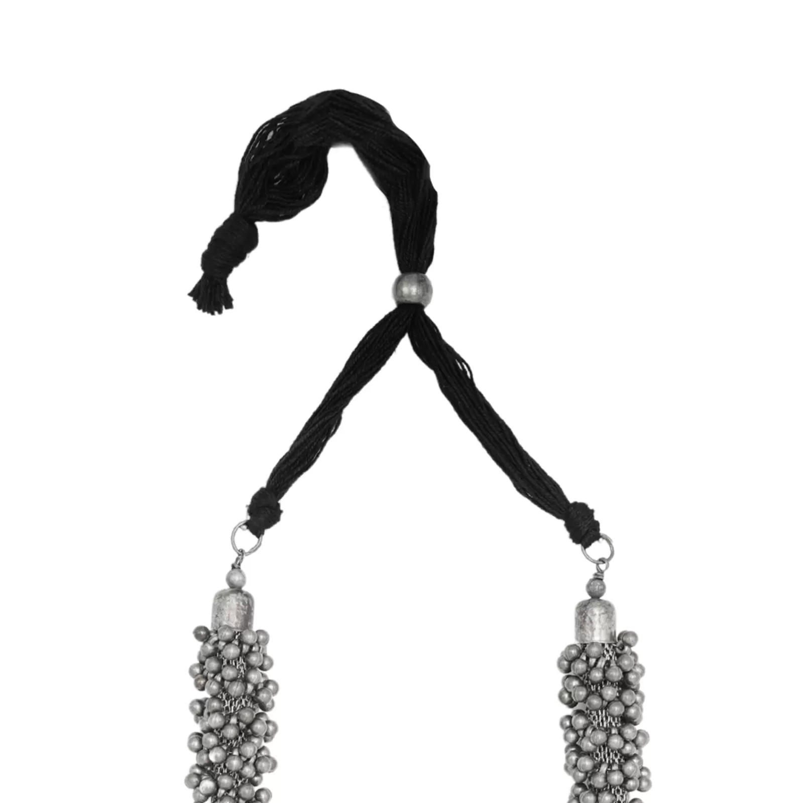 Teejh Alvie Ghungroo Silver Oxidised Necklace