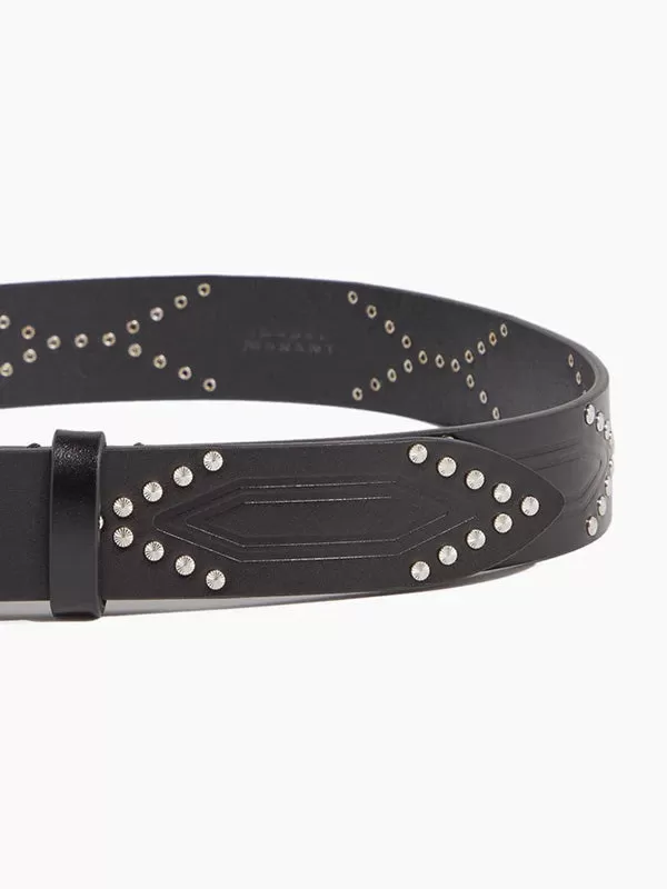 Telly Belt in Black/Silver