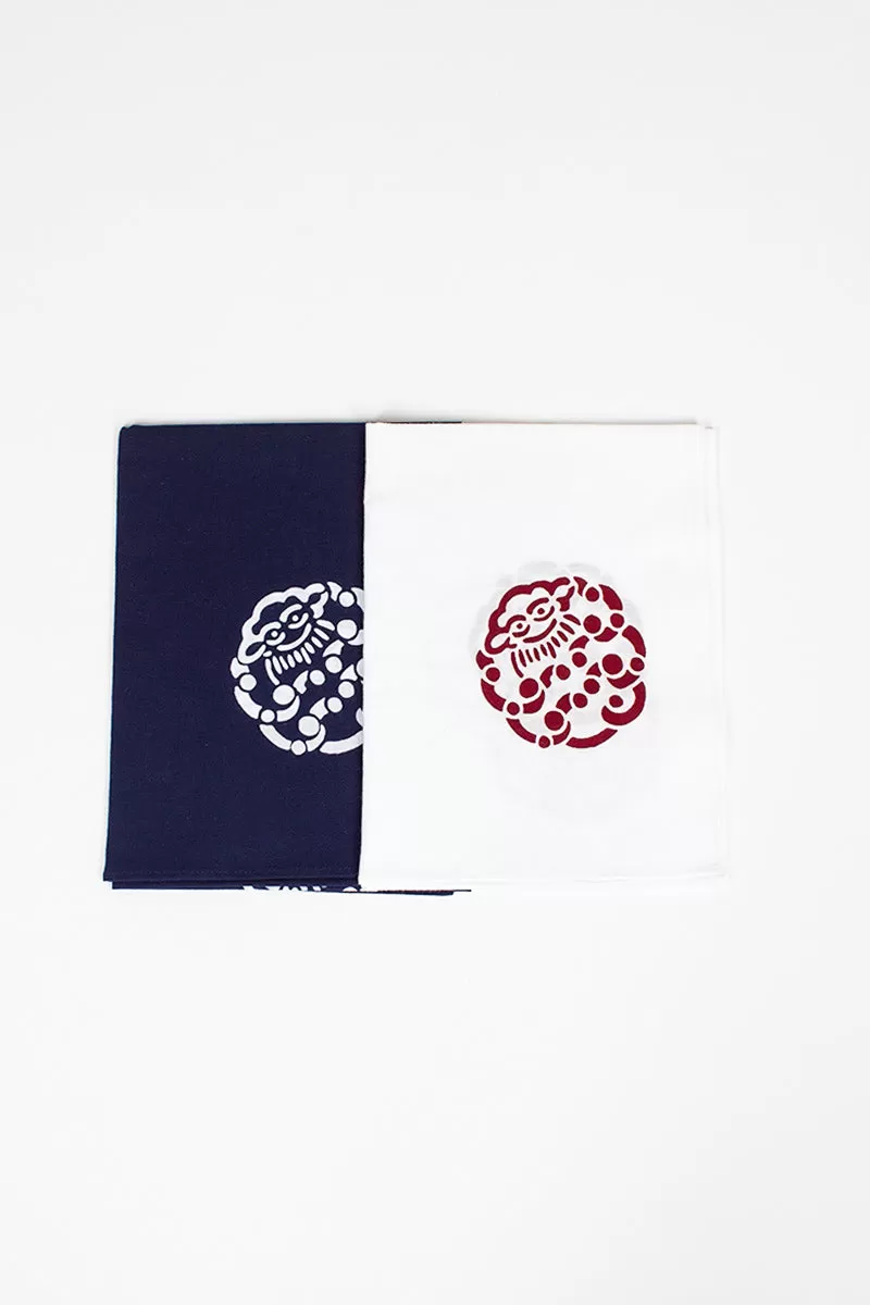 Tenugui Little Cloud Towel 2 Pack Blue/Red