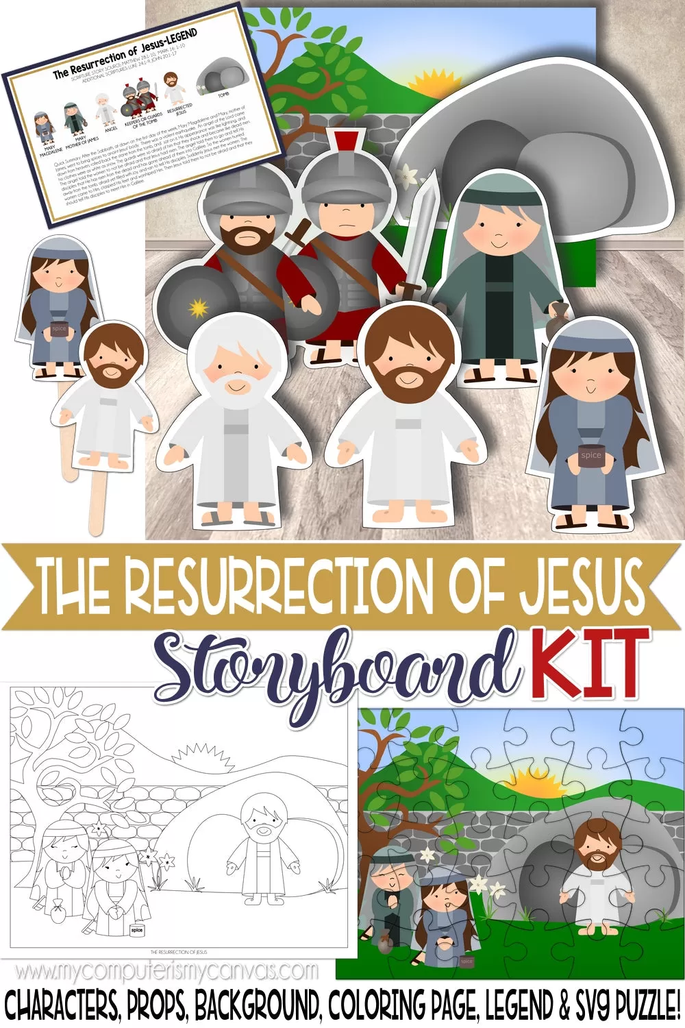 The RESURRECTION of Jesus Christ Story Board & Activity Kit {PRINTABLE}